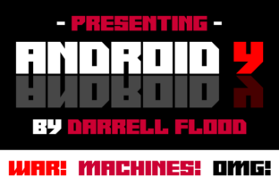 Android Y: A Futuristic Square Typeface for Digital Design