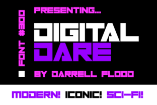 Digital Dare: A Bold, Modern Display Font for Small Business Branding