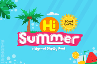 Hi Summer: A Lively Display Font for Digital Creators