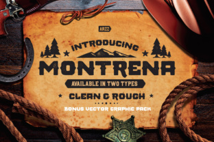 Montrena: A Handmade Vintage Display Font for Makers