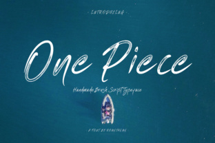 One Piece Font: A Brush Stroke Typeface for Crafty Displays