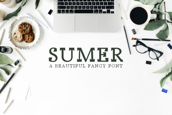 Sumer: A Fancy Display Font for Handmade Design